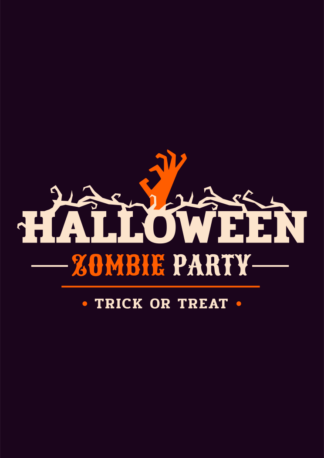 Halloween Zombie Party Sign Free SVG File