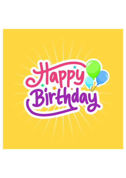 Happy Birthday Clipart Free SVG Cutting File