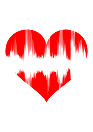 Heart With Heartbeat Wave Free SVG File