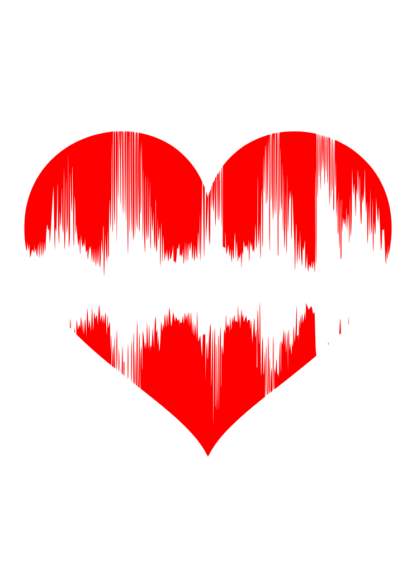 Heart With Heartbeat Wave Free SVG File