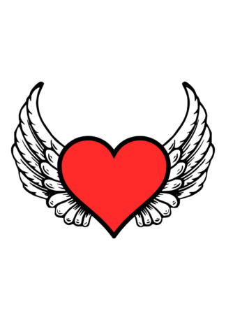 Heart With Wings Clipart - free svg file for members