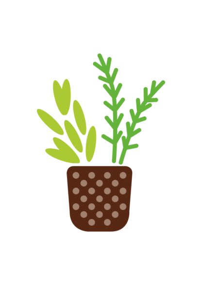 Herb Flower In The Pot Free SVG File