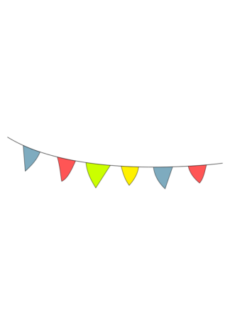 Pennant Triangle Banner, Party Free SVG File