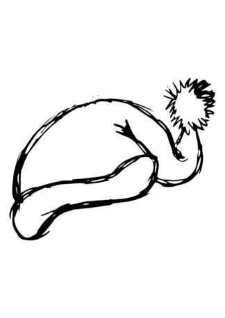 Santa Claus Hat Hand Drawn Free SVG File