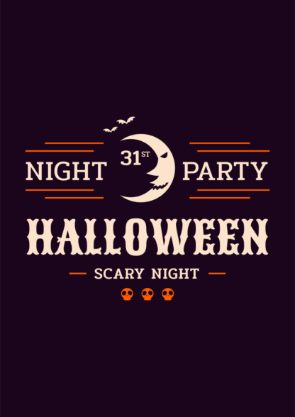 Night 31st Party Scary Halloween Free SVG File
