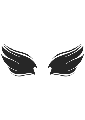 Simple Angle Wings Free SVG File