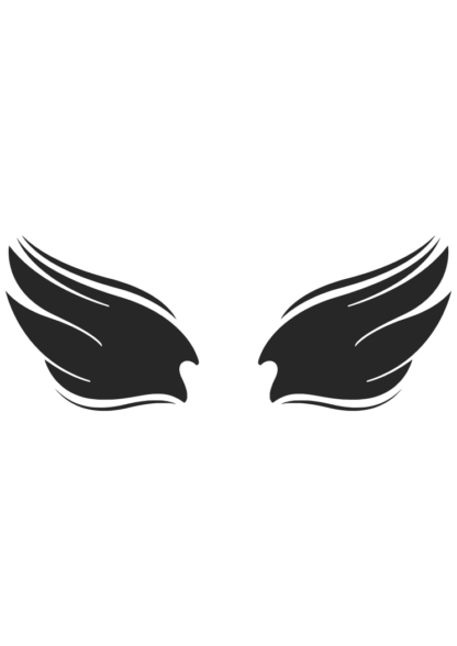 Simple Angle Wings Free SVG File