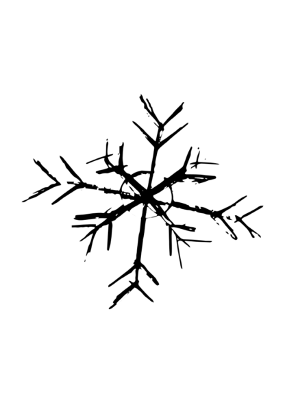 Snowflake, Winter Hand Drawn Free SVG File