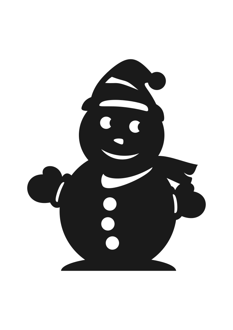 Snowman Silhouette Clip Art