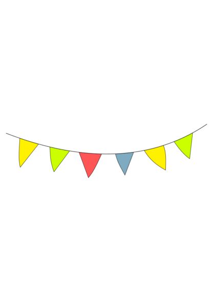 Triangle Pennant Birthday Banner Free SVG File