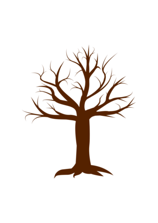 Winter Tree Silhouette without Leaves - free svg file for members