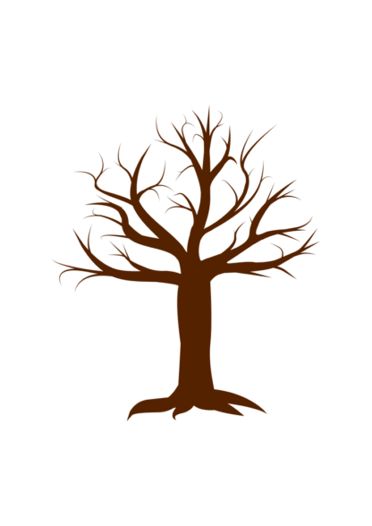 Winter Tree Silhouette without Leaves - free svg file for members
