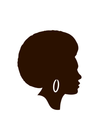 Afro Woman Head Silhouette Free SVG File