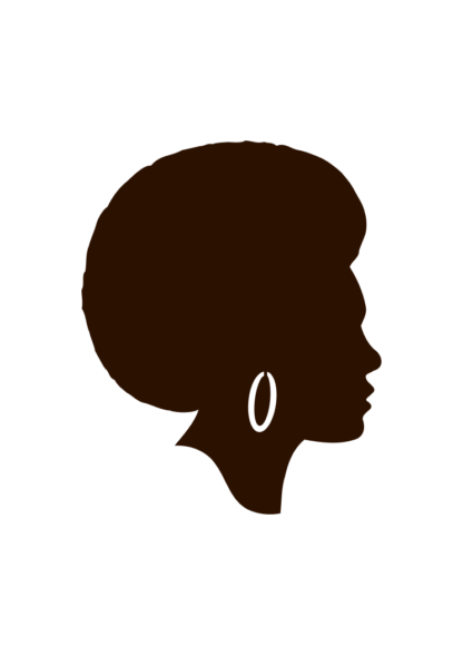 Afro Woman Head Silhouette Free SVG File