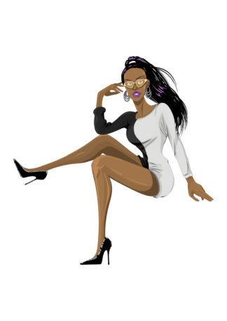 Beautiful Black Woman Clipart Free SVG File