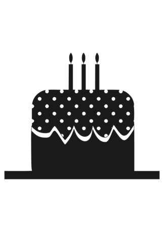Birthday Cake Silhouette Free SVG File