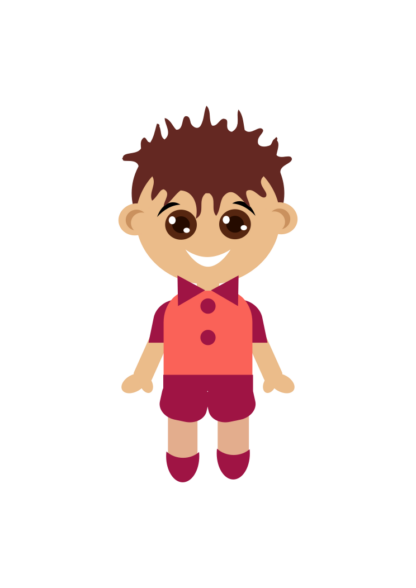 Cute Boy Clipart Free SVG File