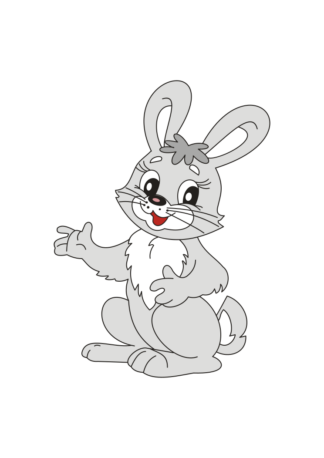 Cute Rabbit Clipart Free SVG File