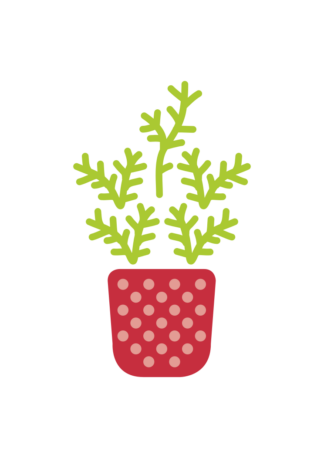 Flower Herb In Pot Free SVG File
