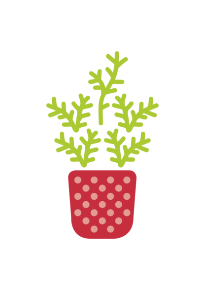 Flower Herb In Pot Free SVG File