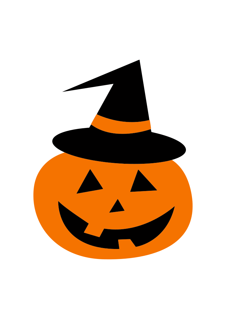 Halloween Pumpkin With Hat - free svg file for members - SVG Heart