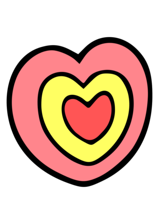 Multiple Cute Hearts Free SVG File