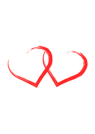 Painted Double Heart Shape Free SVG File