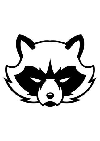 Racoon Head Clipart Free SVG File