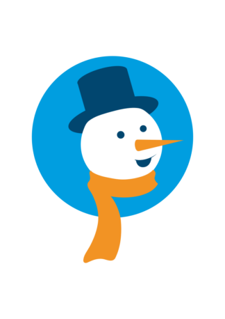Snowman Head Face With Scarf Free SVG File