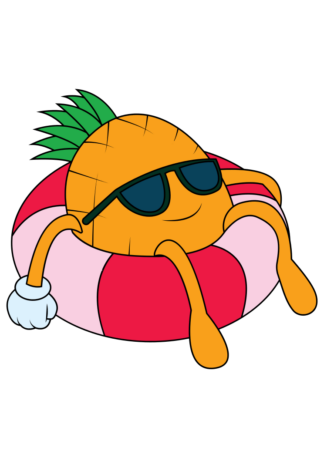 Summer Pineapple Clipart - free svg file for members