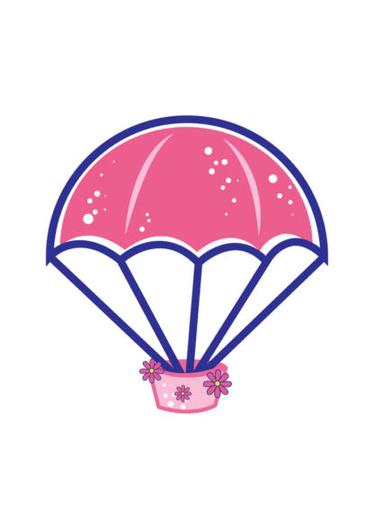 Parachute Ballon Clipart Free SVG File