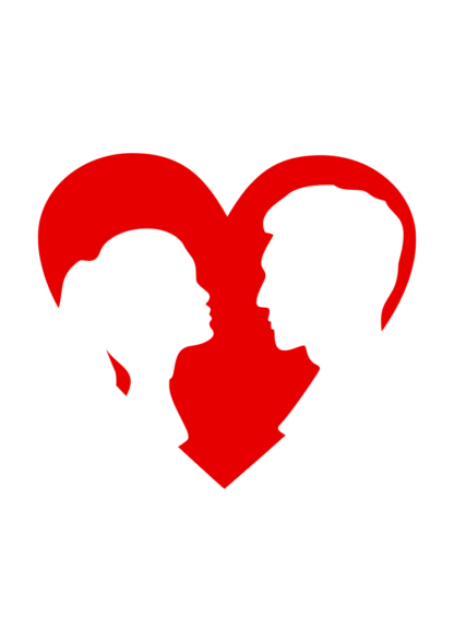 Valentine Heart Boy And Girl Free SVG File