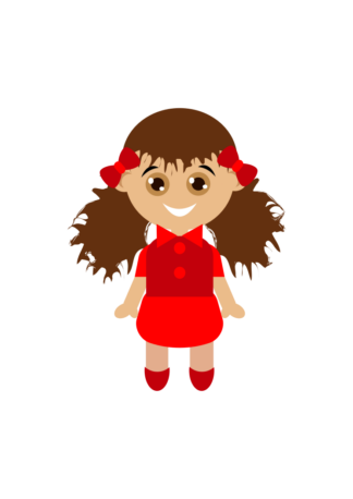 Baby Doll Girl Clipart Free SVG File