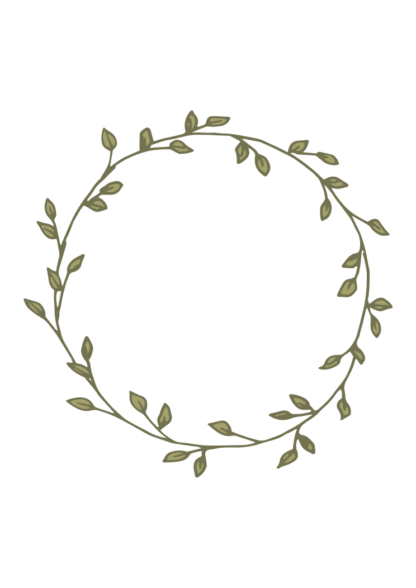 Circular Monogram Leaf Wreath - free svg file for members