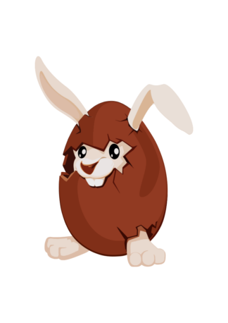 Chocolate Easter Egg Bunny Clipart Free SVG File