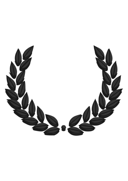 Laurel Wreath Black and White Free SVG File