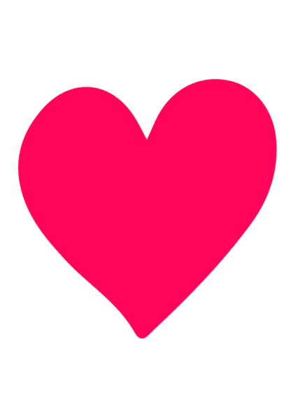 Pink Love Heart Free SVG File