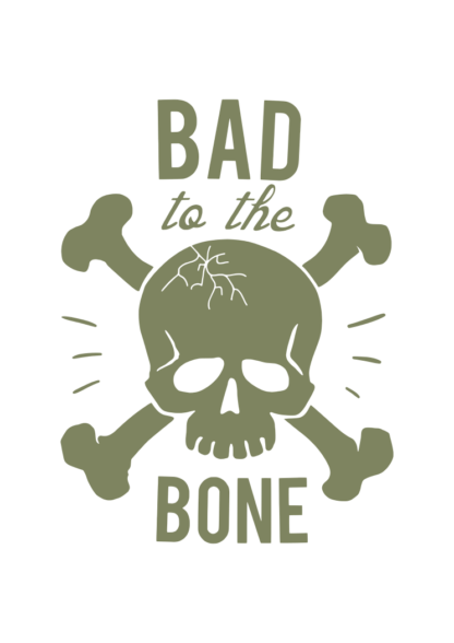 Bad Bone Skull Logo Free SVG File
