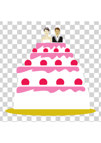 Couple Wedding Cake Clipart Free SVG File