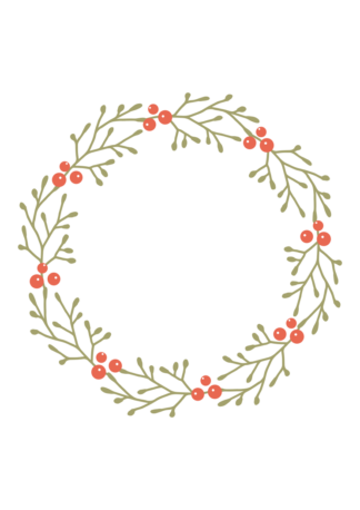 Circle Floral Wreath Free SVG File