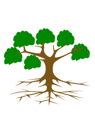 Tree with Roots Clipart Free SVG File