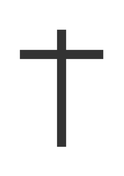 Simple Black Cross Silhouette Free SVG File