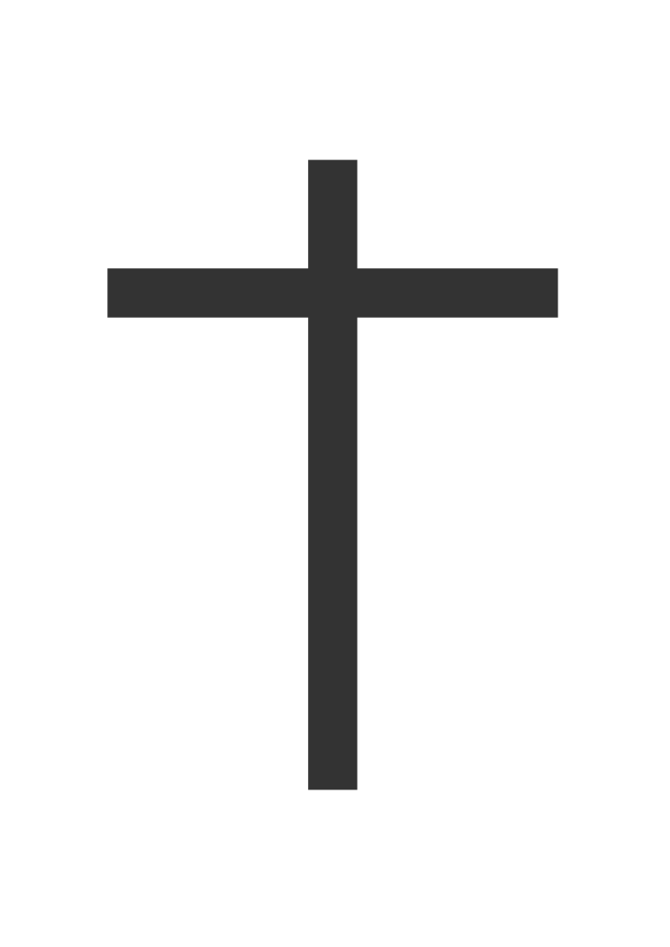 Simple Black Cross Silhouette Free SVG File - SVG Heart