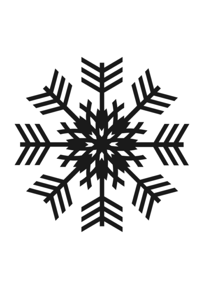 Frozen Snowflake Silhouette Free SVG File