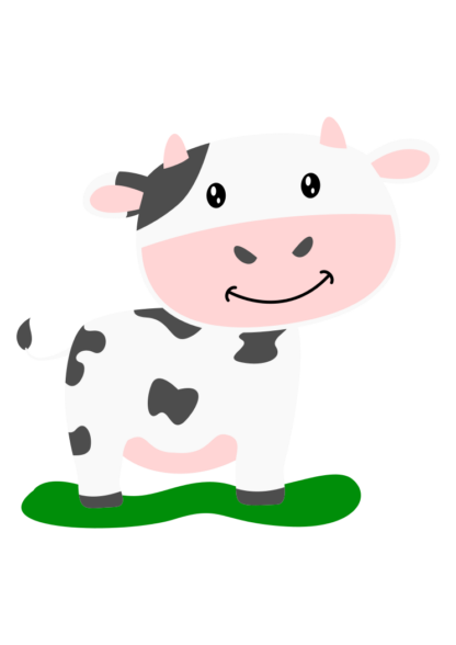 Adorable Cow Clipart Free SVG File