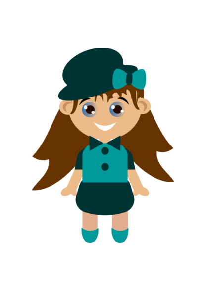 Little Girl Clipart Free SVG File