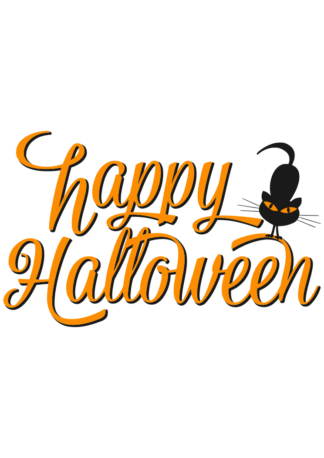 Happy Halloween With Cat Clipart Free SVG File