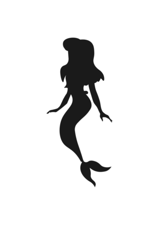 Female Mermaid Silhouette - free svg file for members