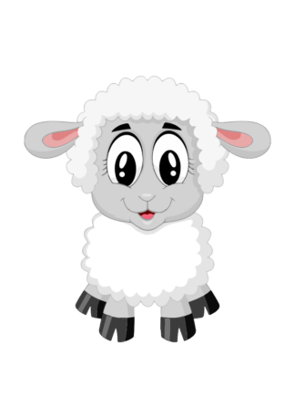 Adorable Sheep Cute Lamb Clipart Free SVG File
