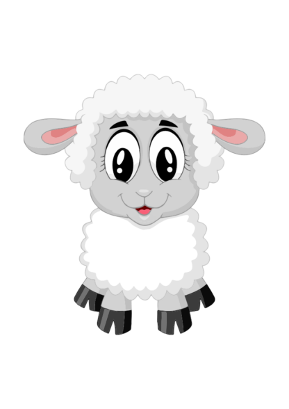 Adorable Sheep Cute Lamb Clipart Free SVG File